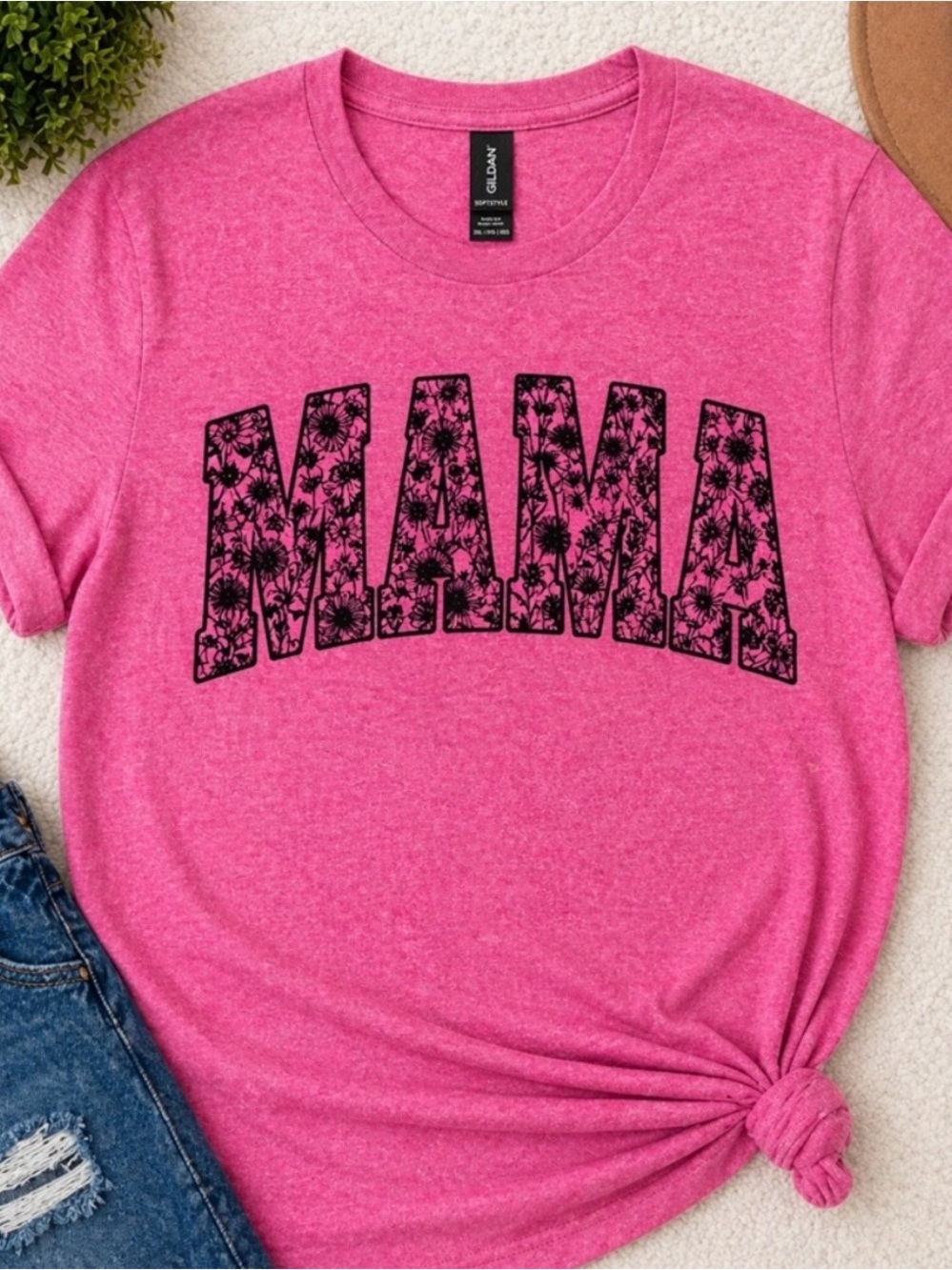 MAMA Floral Graphic Tee -